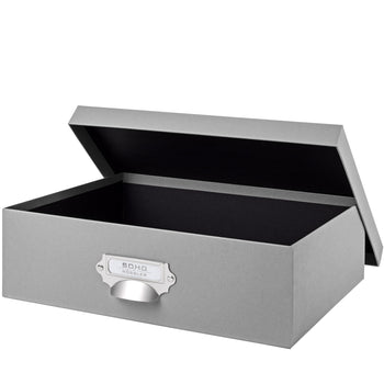 Aufbewahrungsbox mit Griff für A4, Stone-Grau