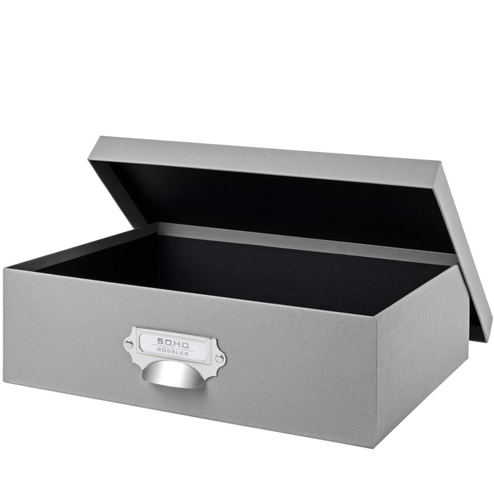 Aufbewahrungsbox mit Griff für A4, Stone-Grau