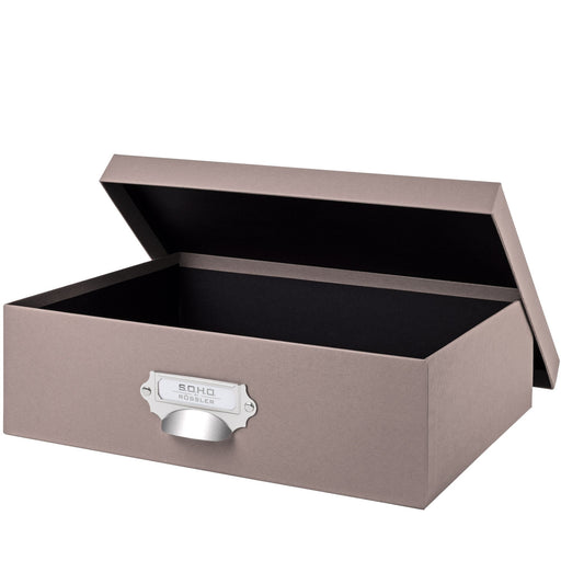Aufbewahrungsbox mit Griff für A4, Taupe