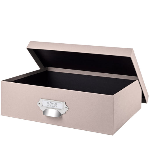 Aufbewahrungsbox mit Griff für A4, Powder-Rosa