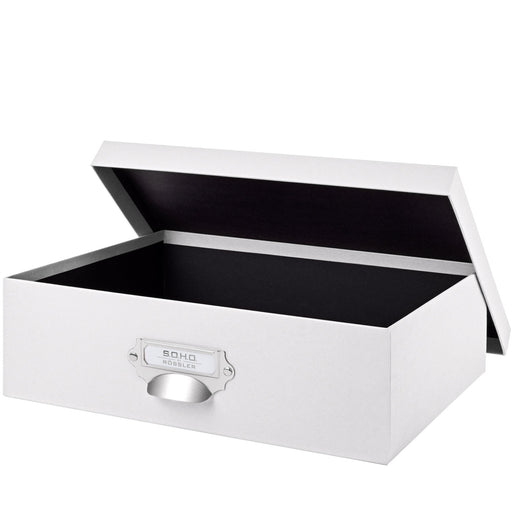 Aufbewahrungsbox mit Griff, Weiß