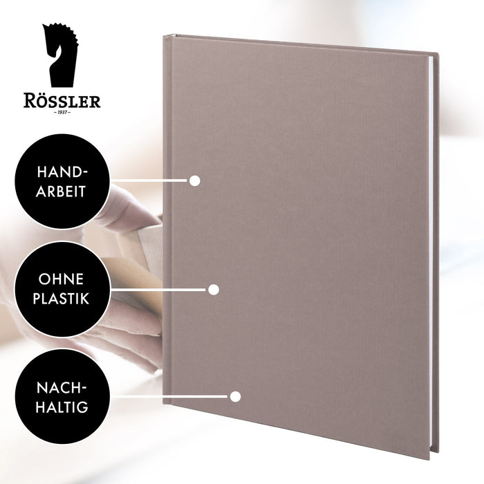 Notizbuch A4, Taupe