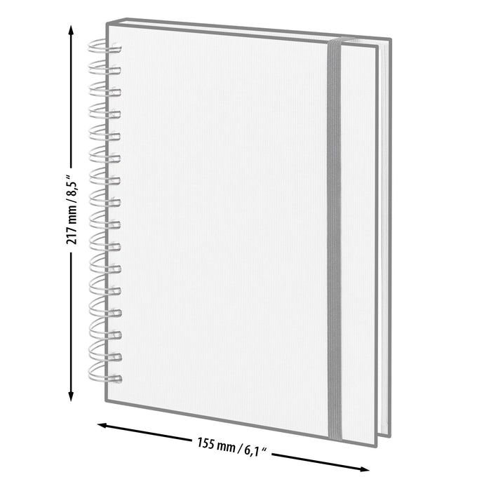 Notizbuch A5 mit Gummizug, Opal