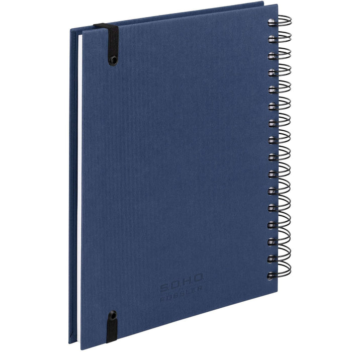 Notizbuch A5 mit Gummizug, Navy-Blau