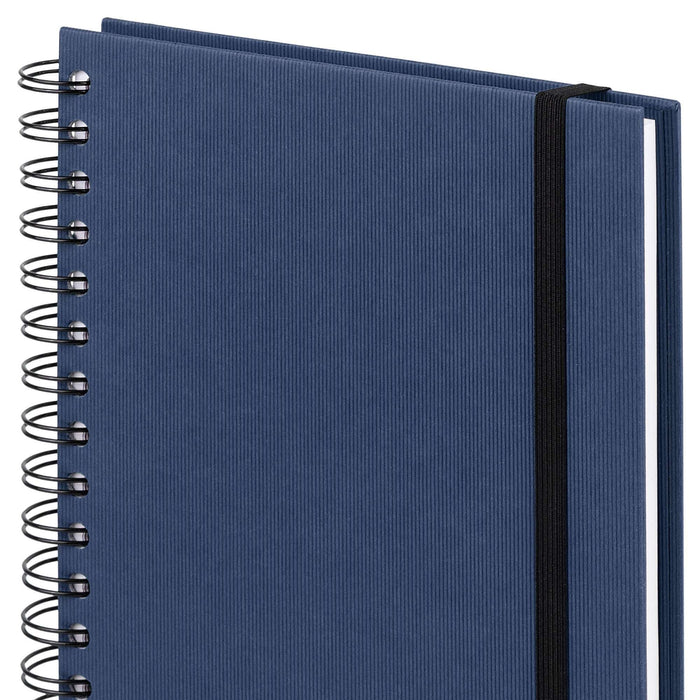 Notizbuch A5 mit Gummizug, Navy-Blau