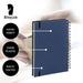 Notizbuch A5 mit Gummizug, Navy-Blau