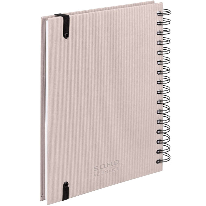 Notizbuch A5 mit Gummizug, Powder-Rosa