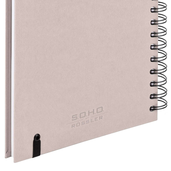 Notizbuch A5 mit Gummizug, Powder-Rosa