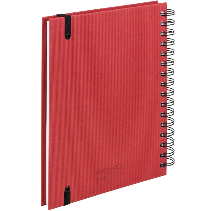 Notizbuch A5 mit Gummizug, Rot