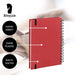 Notizbuch A5 mit Gummizug, Rot