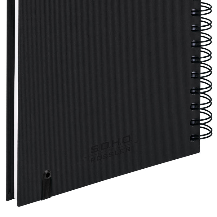 Notizbuch A5 mit Gummizug, Schwarz