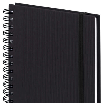 Notizbuch A5 mit Gummizug, Schwarz