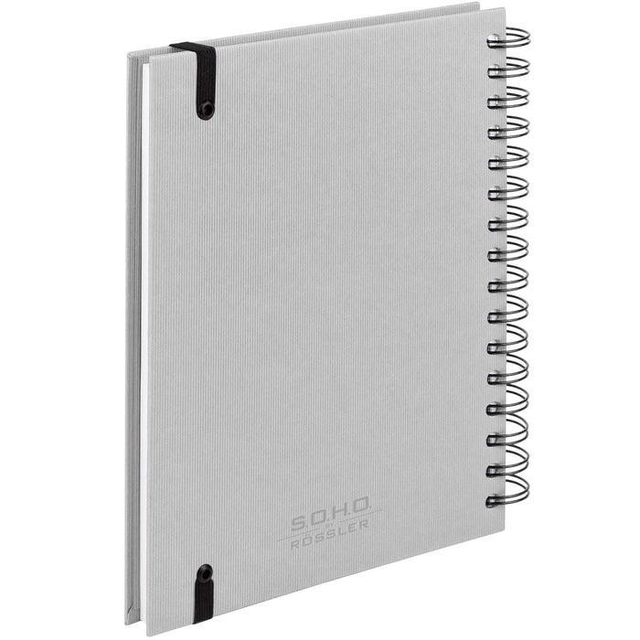 Notizbuch A5 mit Gummizug, Stone-Grau