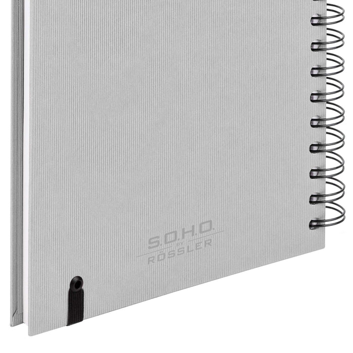 Notizbuch A5 mit Gummizug, Stone-Grau