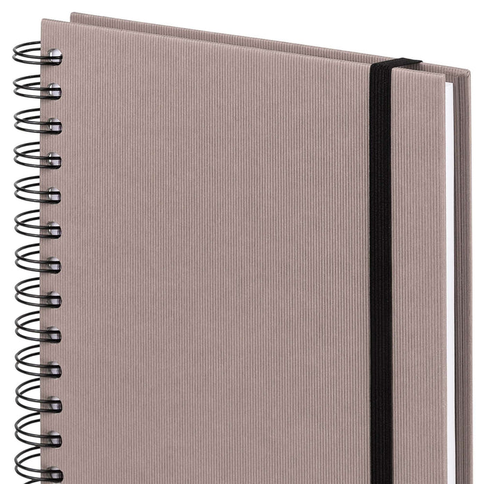 Notizbuch A5 mit Gummizug, Taupe