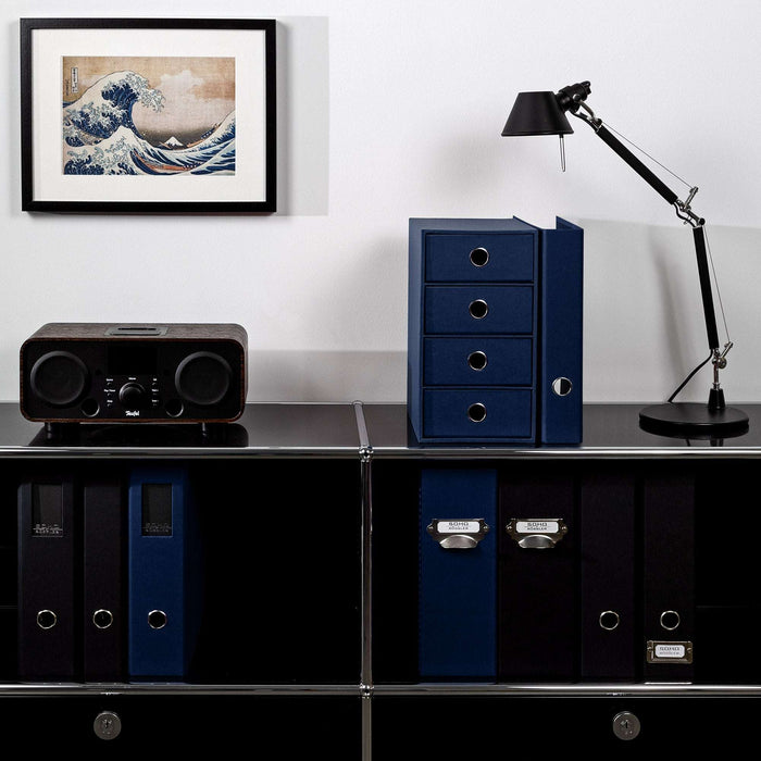 Ordner für A4, schmal, Navy-Blau