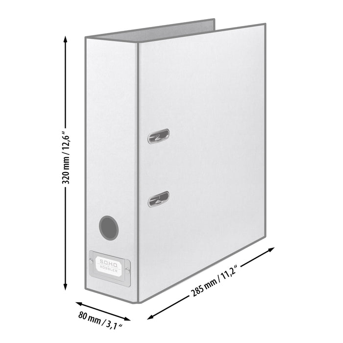 Ordner mit Metallschild, für A4, Denim-Blau