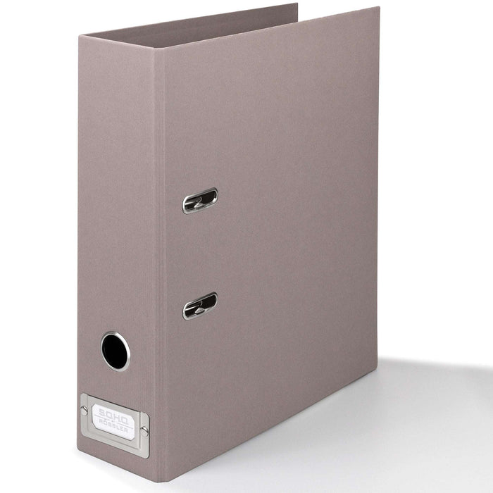 Ordner mit Metallschild, für A4, Taupe