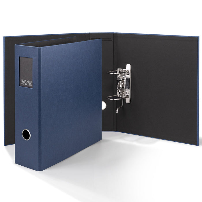Ordner mit Rückenschild für A4, Navy-Blau