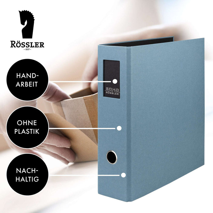 Ordner mit Rückenschild für A4, Cacao