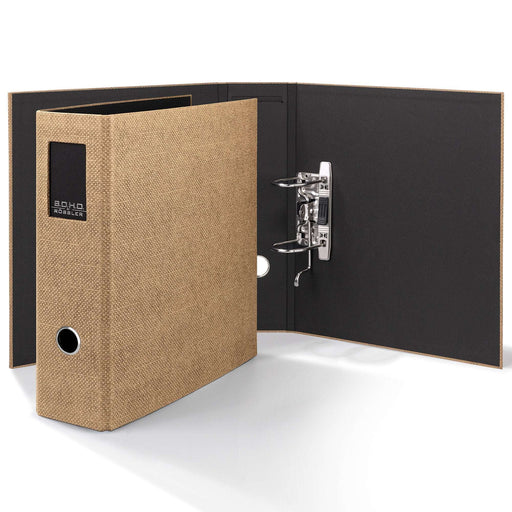 Ordner mit Rückenschild für A4, Haselnuss-Braun