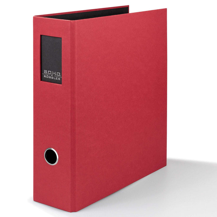 Ordner mit Rückenschild für A4, Rot
