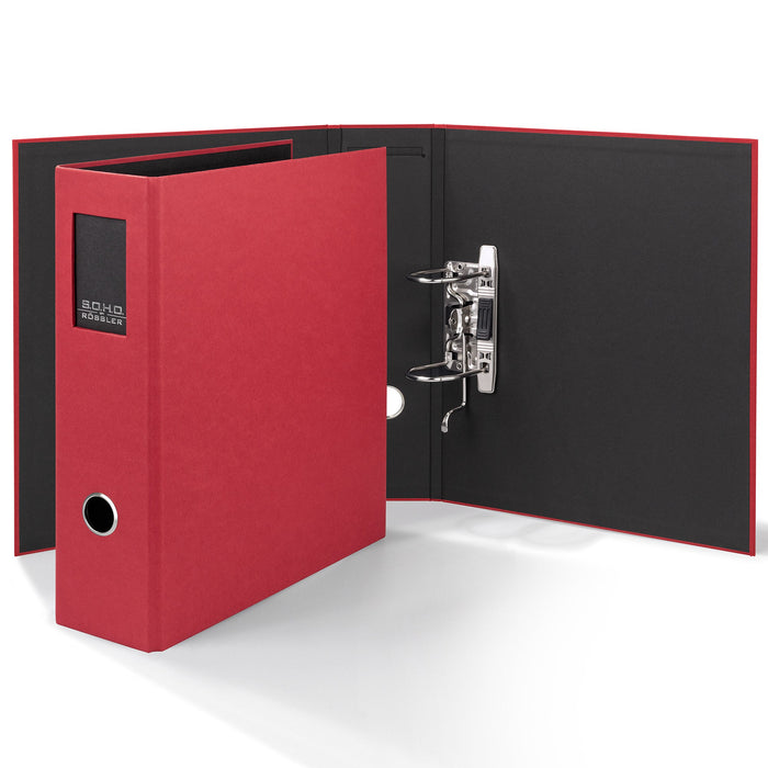 Ordner mit Rückenschild für A4, Rot