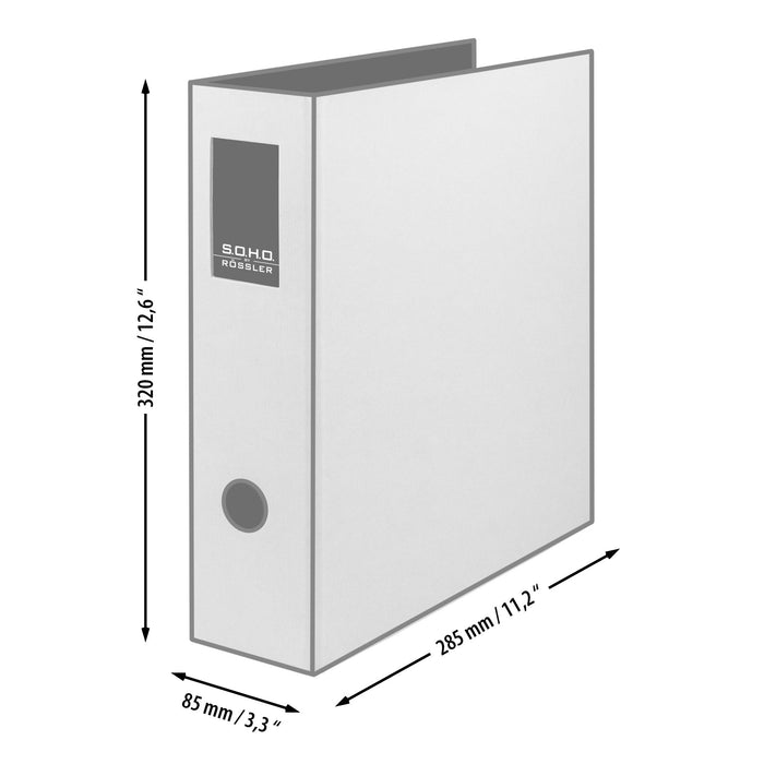 Ordner mit Rückenschild für A4, Rot