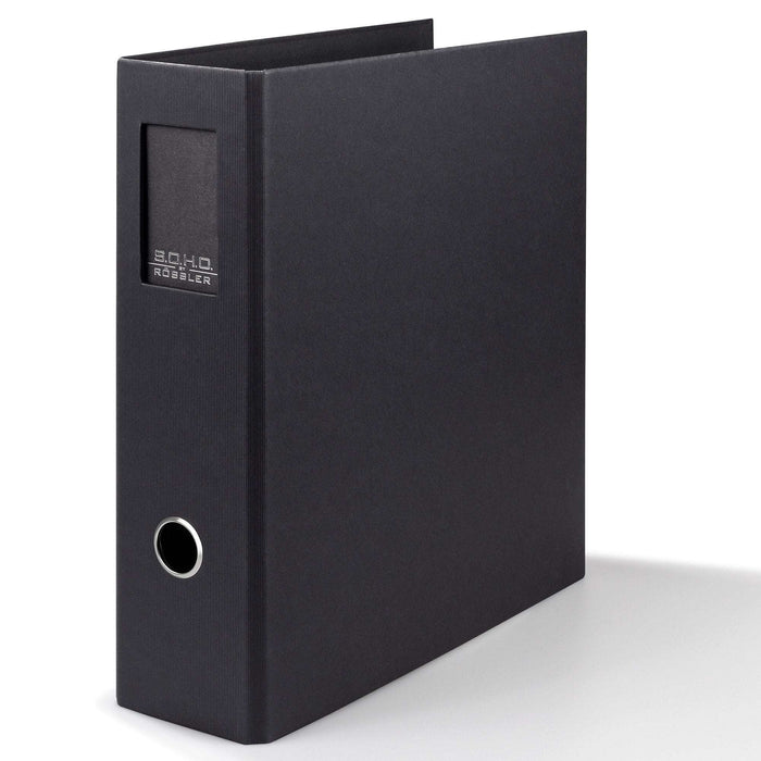 Ordner mit Rückenschild für A4, Schwarz