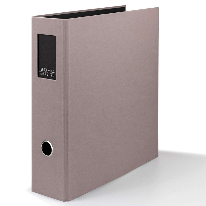 Ordner mit Rückenschild für A4, Taupe