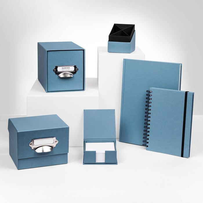 Zettelkasten, Denim-Blau