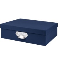 Aufbewahrungsbox mit Griff für A4, Navy-Blau