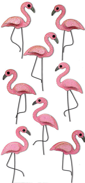 Sticker, Flamingo