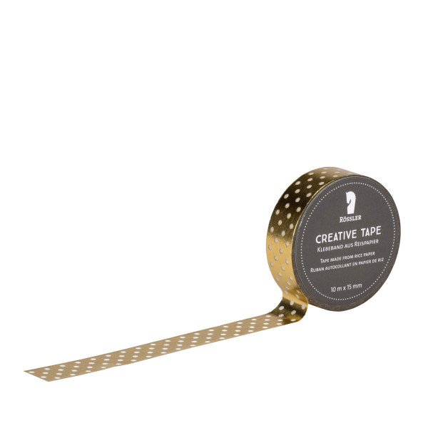 Washi Tape, Kleine Punkte, Gold