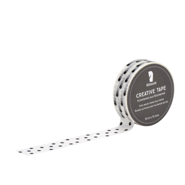 Washi Tape, Punkte, Schwarz
