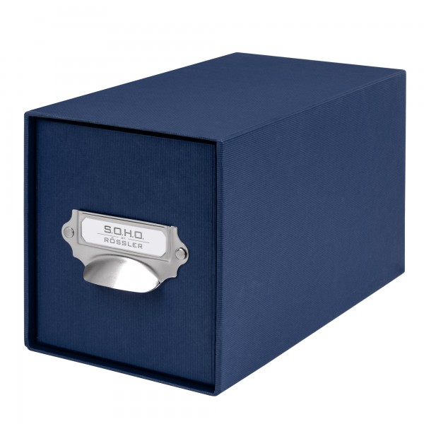 1er Schubladenbox für CDs, Navy-Blau