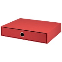 1er Schubladenbox für A4, Rot