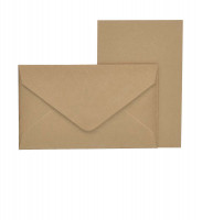 Mini-Karten mit Briefumschlag, Kraft