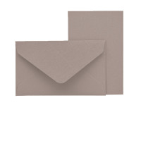 Mini-Karten mit Briefumschlag, Taupe