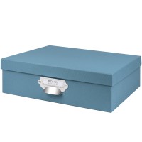 Aufbewahrungsbox mit Griff für A4, Denim-Blau