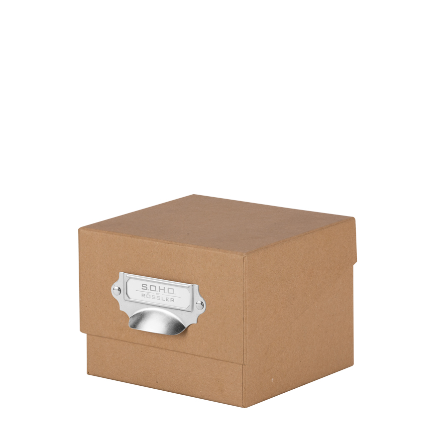 Aufbewahrungsbox Schwarz zum beschriften RÖSSLER Fotobox mit Passepartout 25x4x15cm Klappbox mit hochwertigem Magnetverschluss