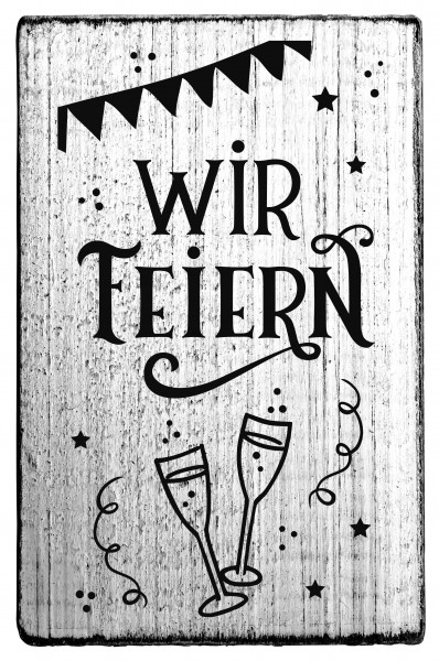 Stempel "Wir feiern"