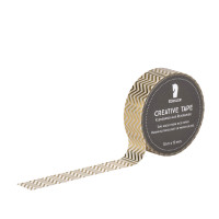 Washi Tape, Zick Zack, Gold