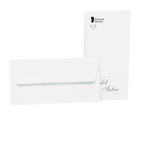 Briefumschläge DIN lang, satinierte Oberfläche, Weiß